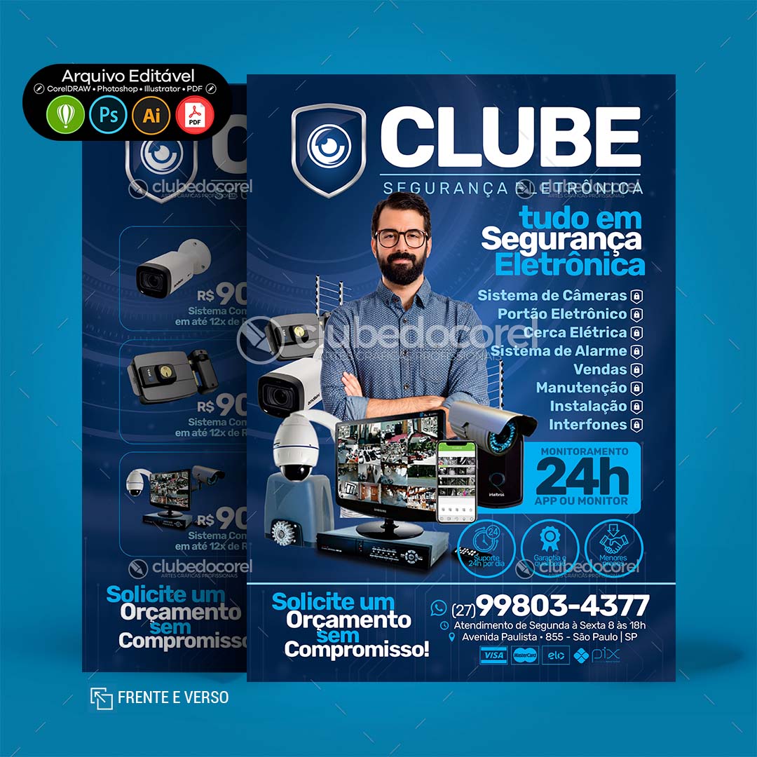 Panfleto Flyer - Segurança Eletrônica CFTV Alarme #03