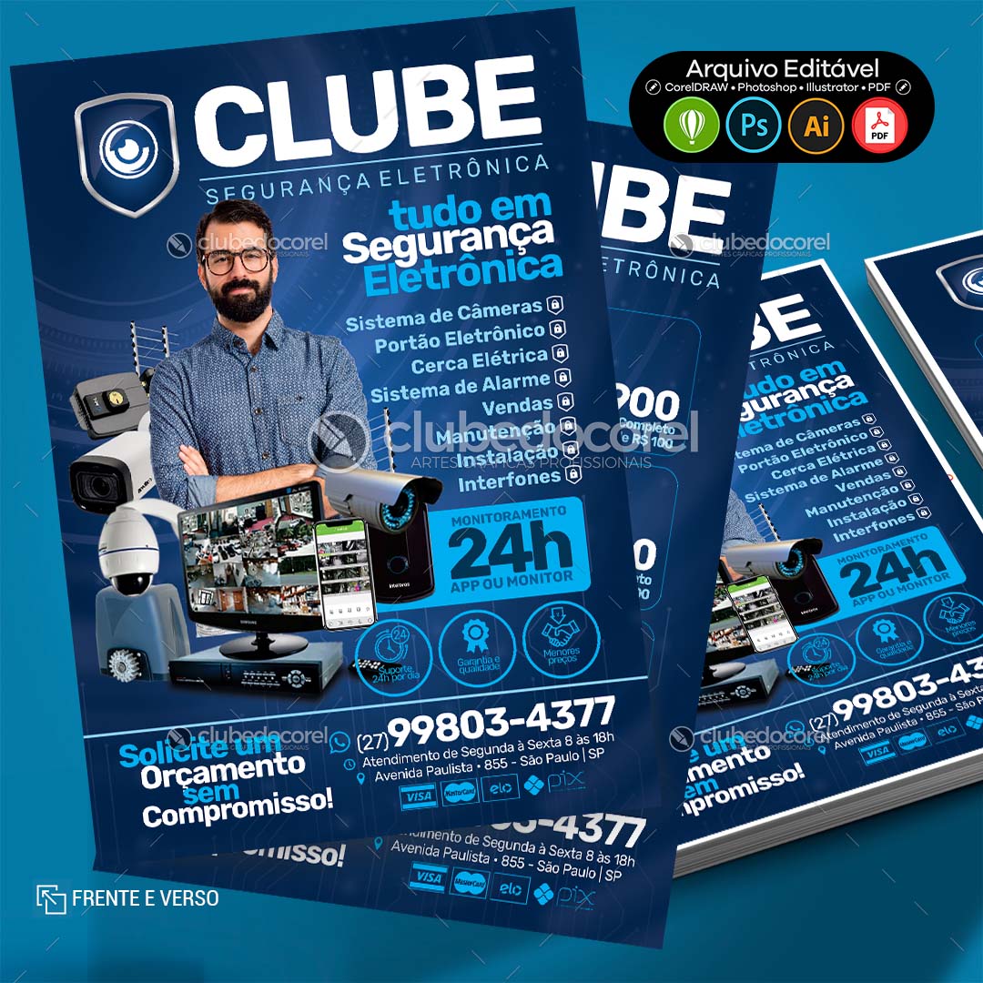 Panfleto Flyer - Segurança Eletrônica CFTV Alarme #03