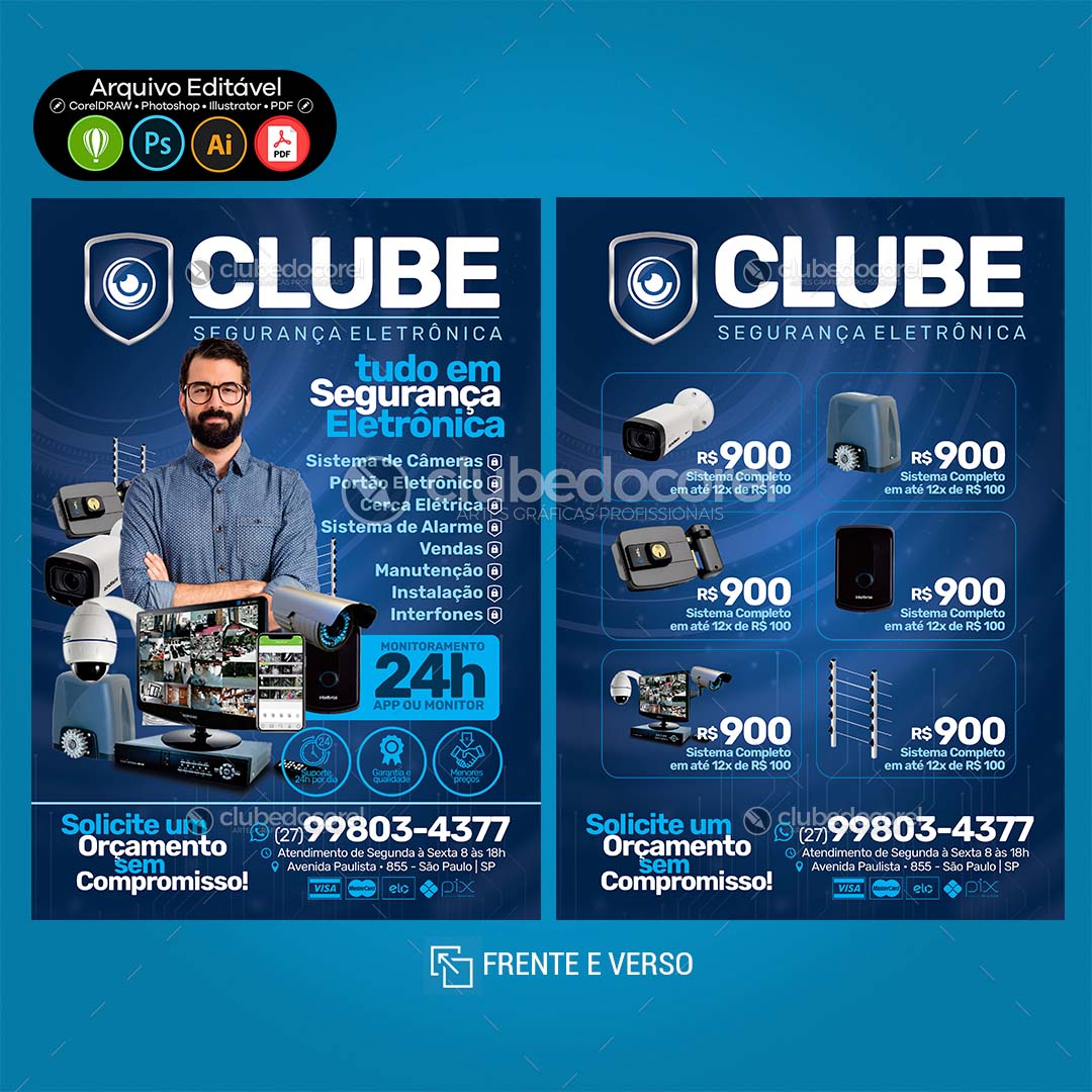 Panfleto Flyer - Segurança Eletrônica CFTV Alarme #03