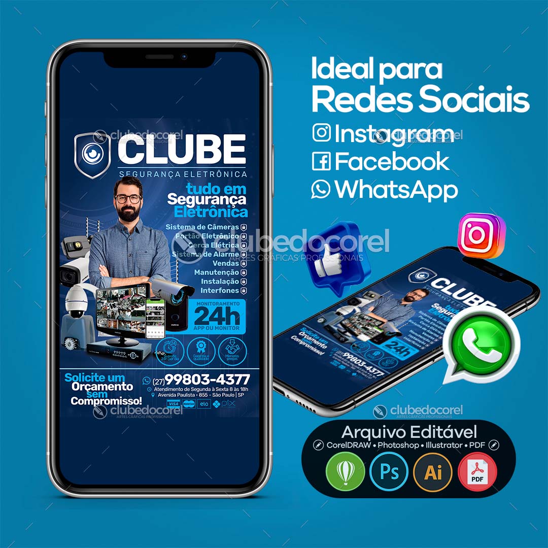 Panfleto Flyer - Segurança Eletrônica CFTV Alarme #03