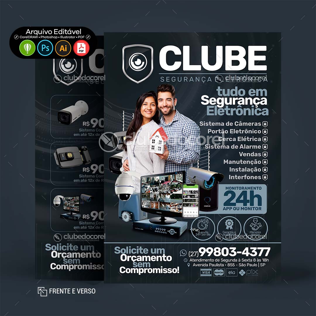 Panfleto Flyer - Segurança Eletrônica CFTV Alarme #04