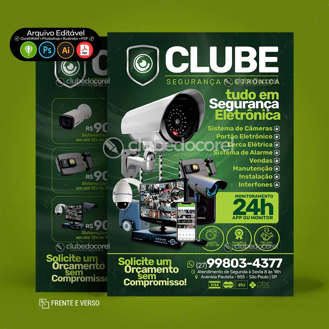 Panfleto Flyer - Segurança Eletrônica CFTV Alarme #06