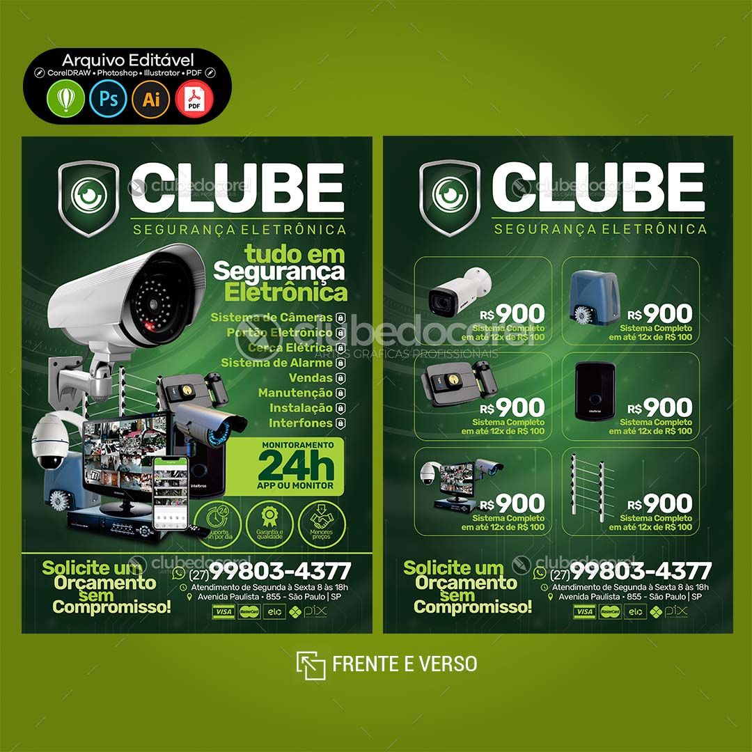Panfleto Flyer - Segurança Eletrônica CFTV Alarme #06