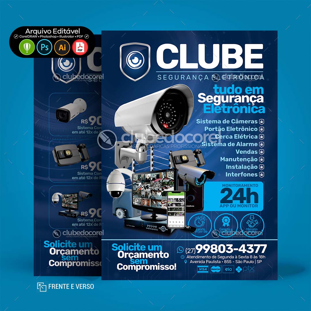 Panfleto Flyer - Segurança Eletrônica CFTV Alarme #07