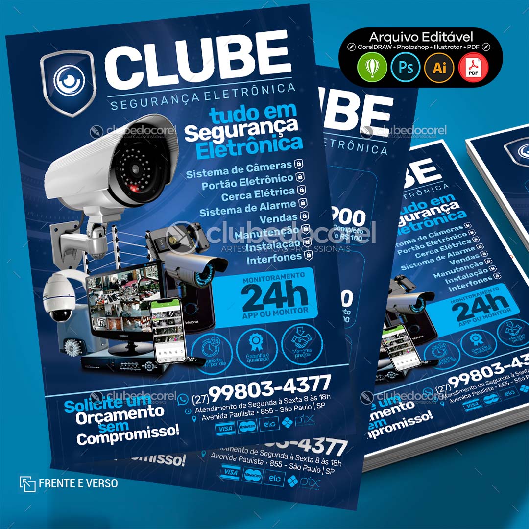 Panfleto Flyer - Segurança Eletrônica CFTV Alarme #07
