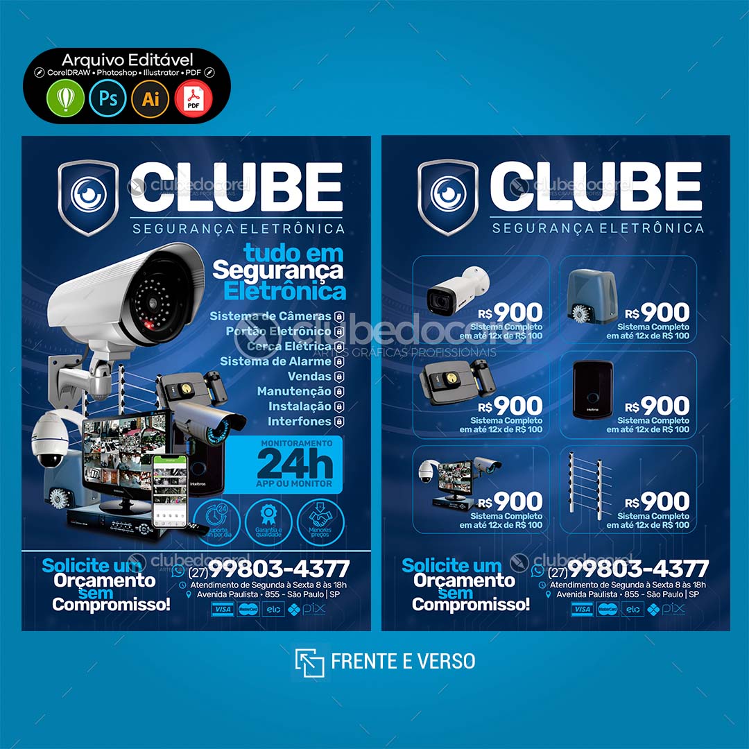 Panfleto Flyer - Segurança Eletrônica CFTV Alarme #07