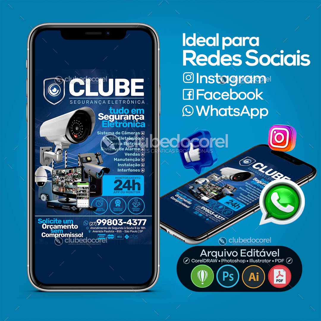 Panfleto Flyer - Segurança Eletrônica CFTV Alarme #07