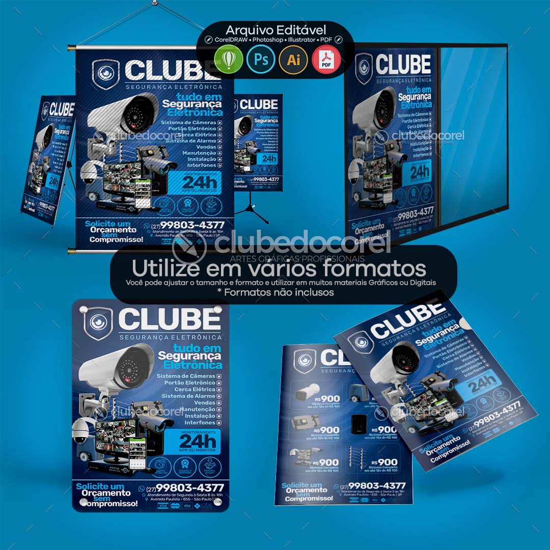Panfleto Flyer - Segurança Eletrônica CFTV Alarme #07