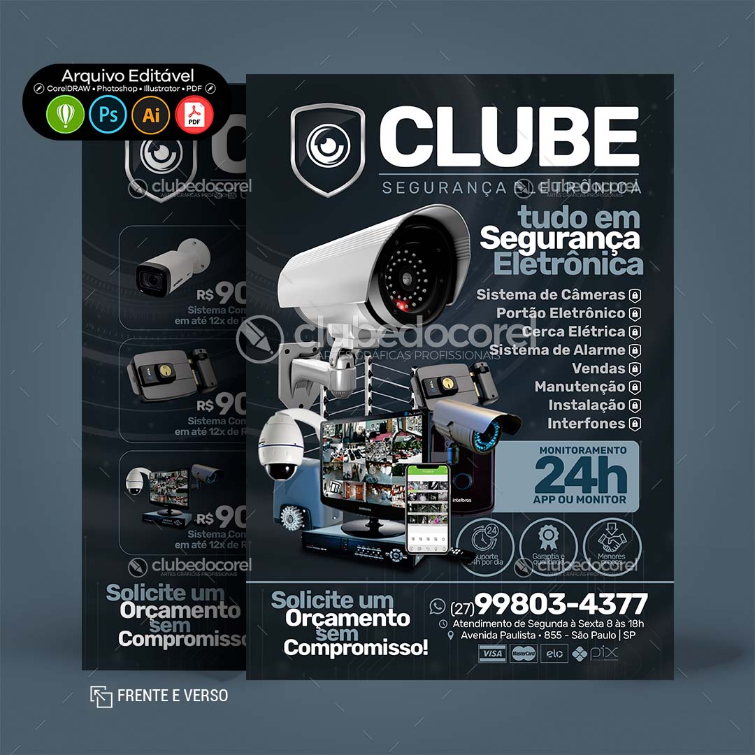 Panfleto Flyer - Segurança Eletrônica CFTV Alarme #08