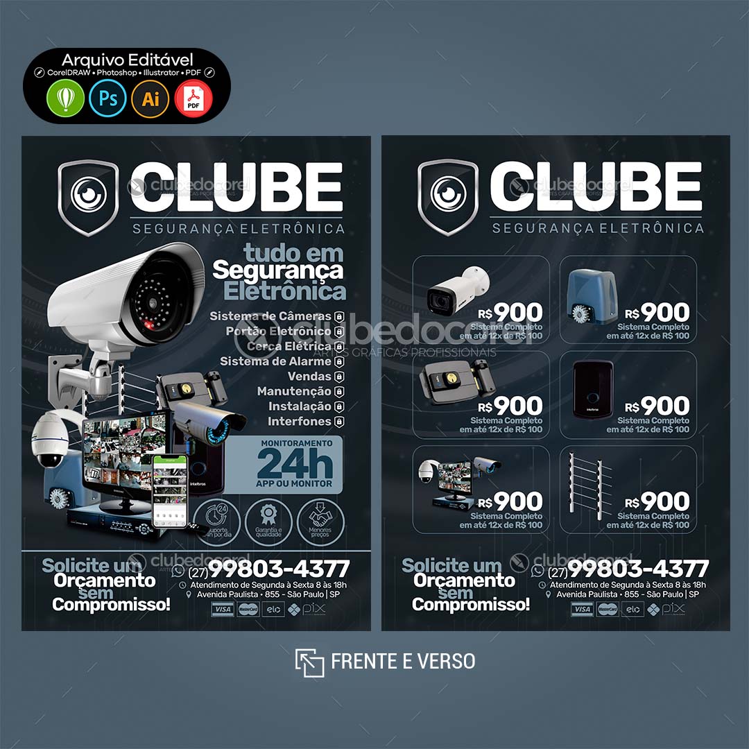 Panfleto Flyer - Segurança Eletrônica CFTV Alarme #08