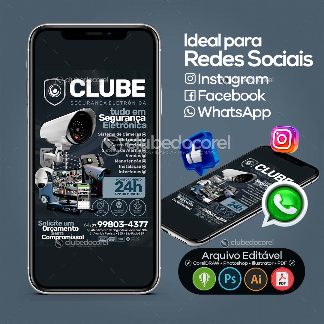 Panfleto Flyer - Segurança Eletrônica CFTV Alarme #08