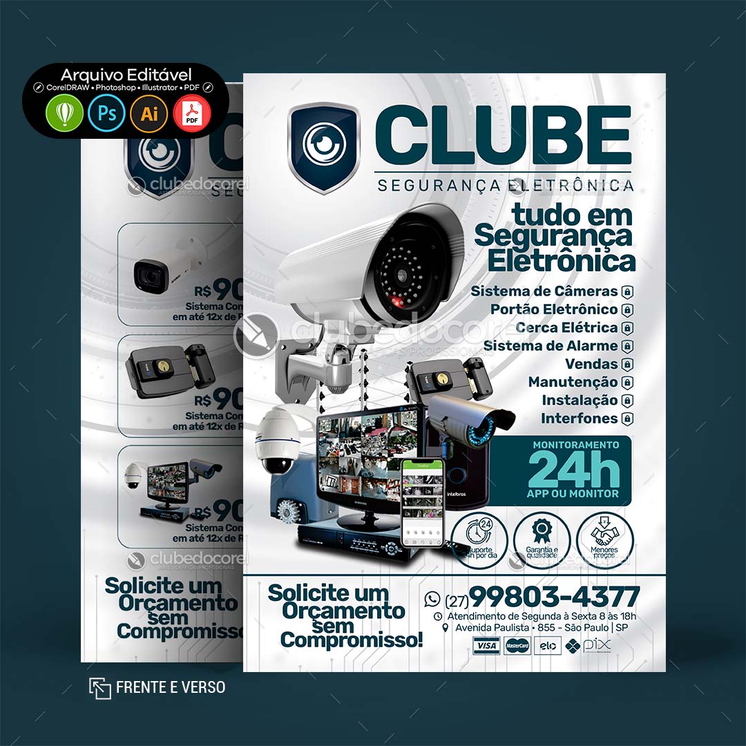 Panfleto Flyer - Segurança Eletrônica CFTV Alarme #09