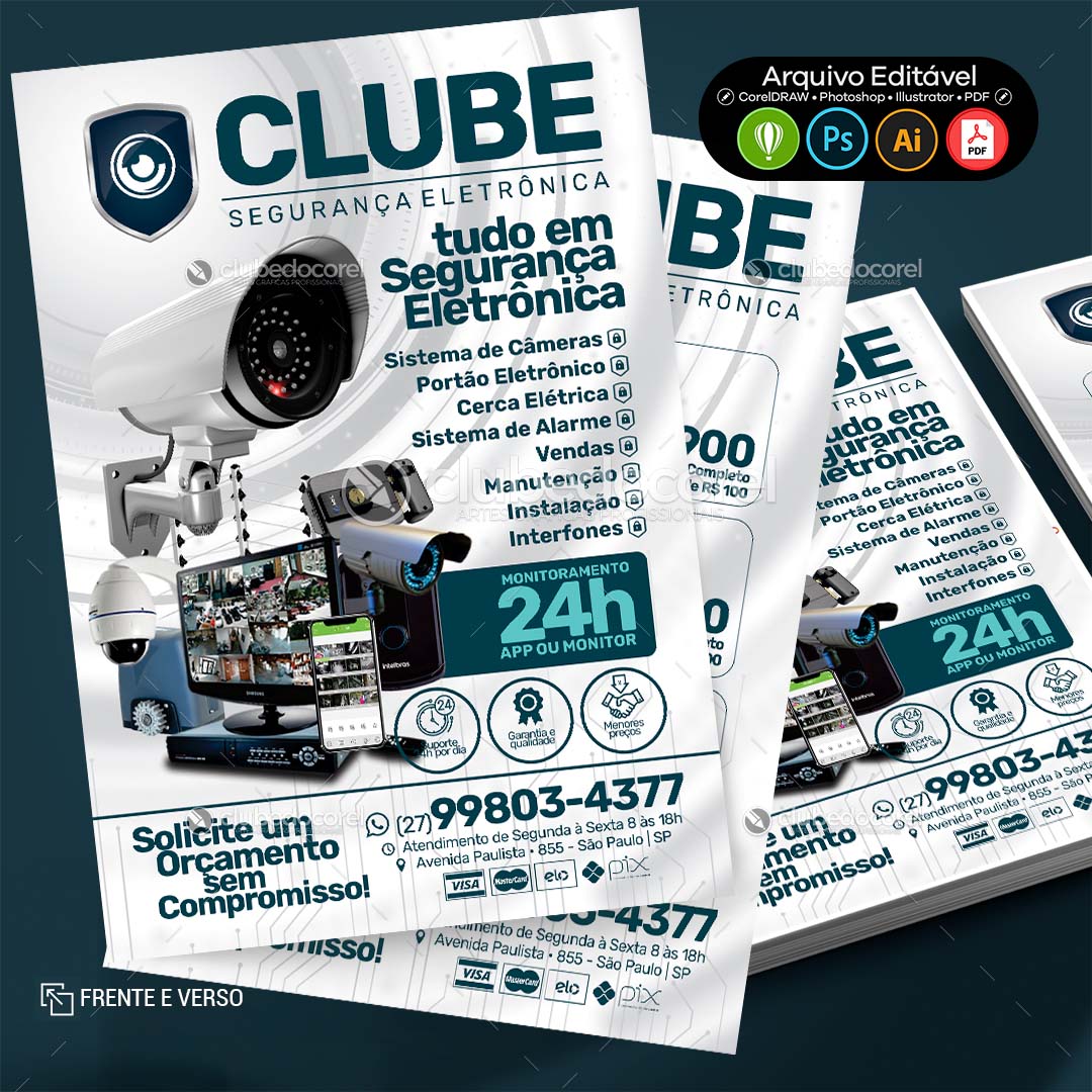 Panfleto Flyer - Segurança Eletrônica CFTV Alarme #09