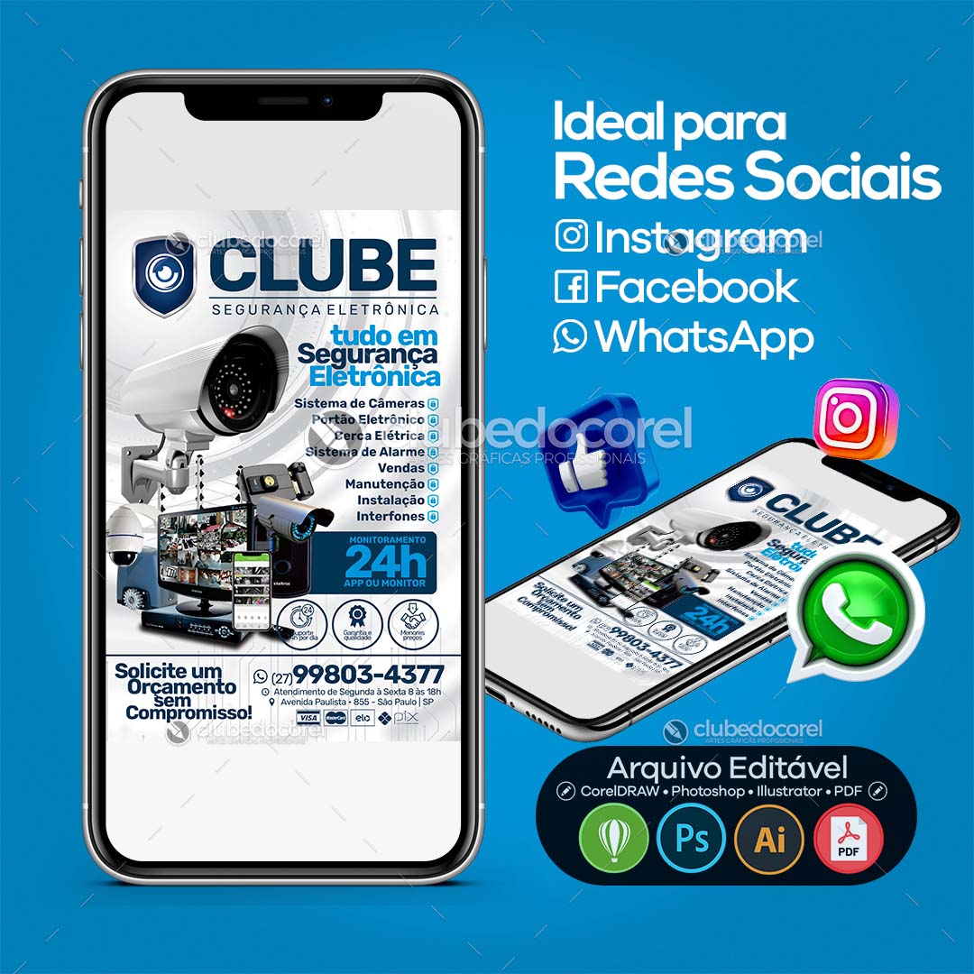 Panfleto Flyer - Segurança Eletrônica CFTV Alarme #11