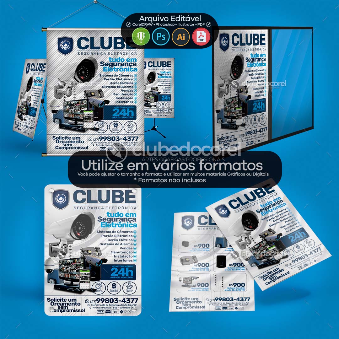 Panfleto Flyer - Segurança Eletrônica CFTV Alarme #11