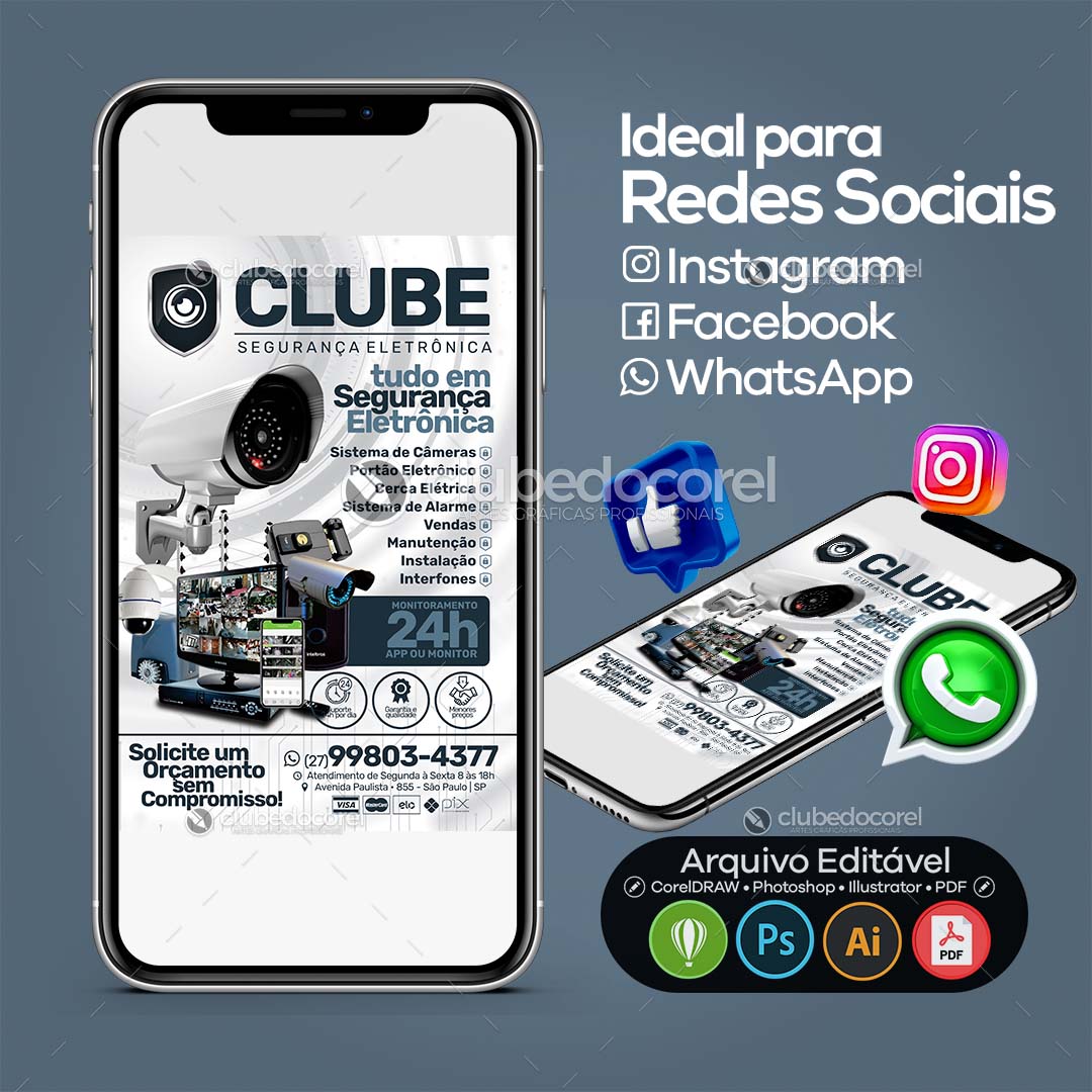 Panfleto Flyer - Segurança Eletrônica CFTV Alarme #12