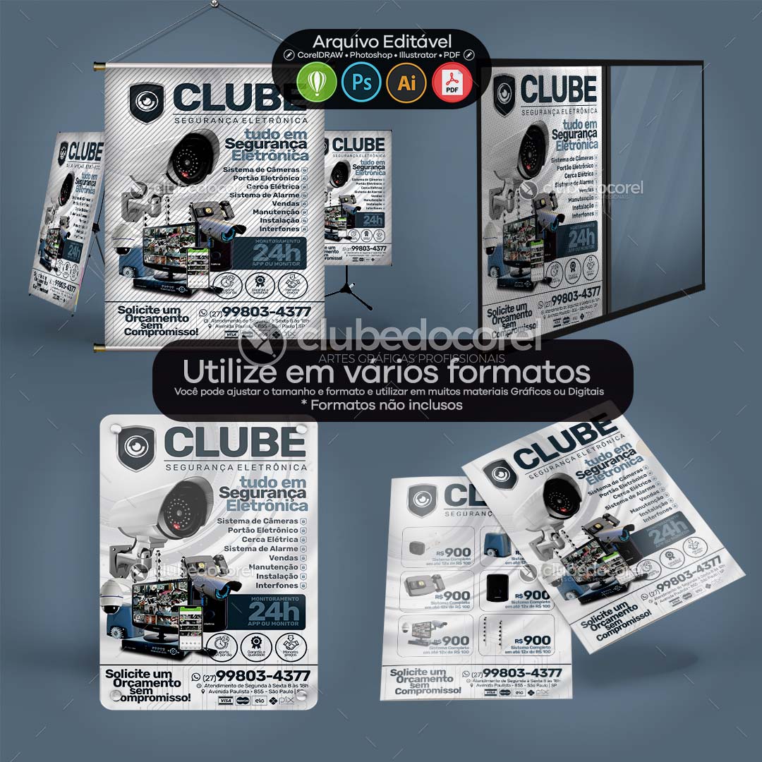 Panfleto Flyer - Segurança Eletrônica CFTV Alarme #12