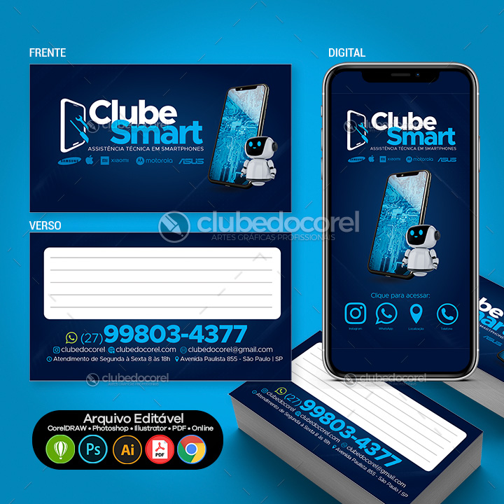 Cartão de Visita - Assistência Técnica - Conserto - Smartphone Celular #01