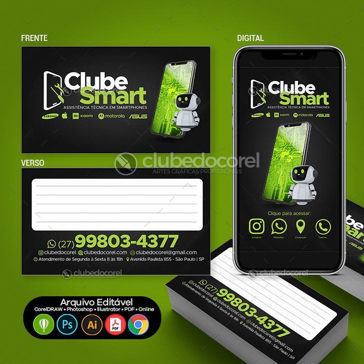 Cartão de Visita - Assistência Técnica - Conserto - Smartphone Celular #02