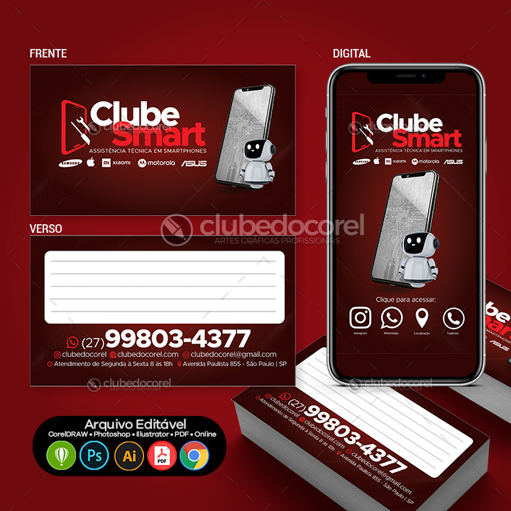 Cartão de Visita - Assistência Técnica - Conserto - Smartphone Celular #03