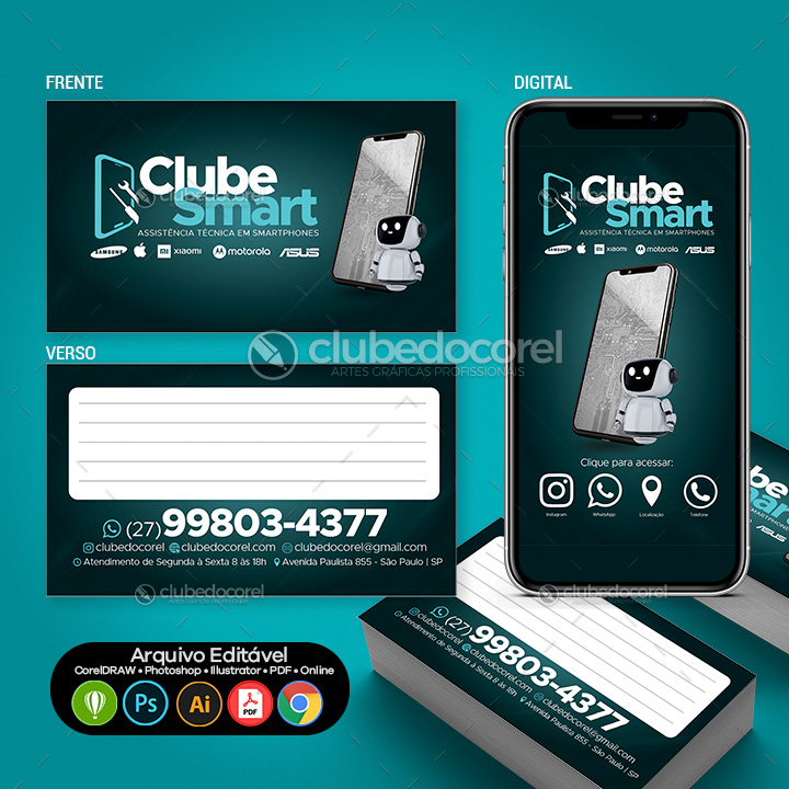 Cartão de Visita - Assistência Técnica - Conserto - Smartphone Celular #04