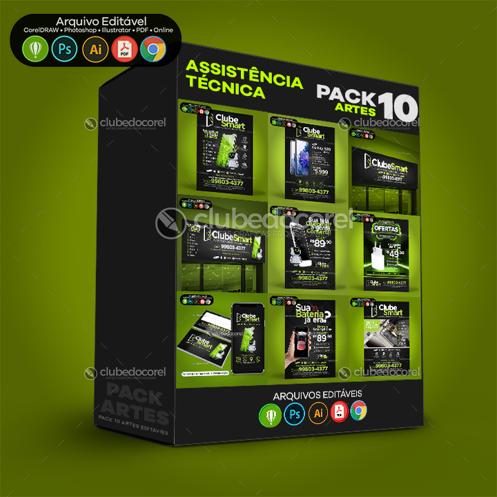 Pack 10 Artes - Assistência Técnica - Conserto Celular Smartphone #02
