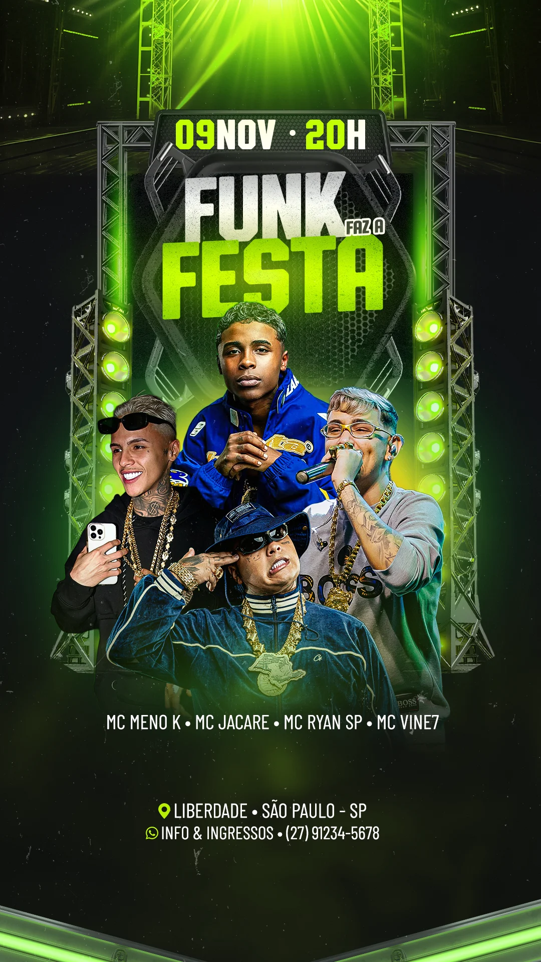 Funk faz a Festa - Flyer PSD - Stories